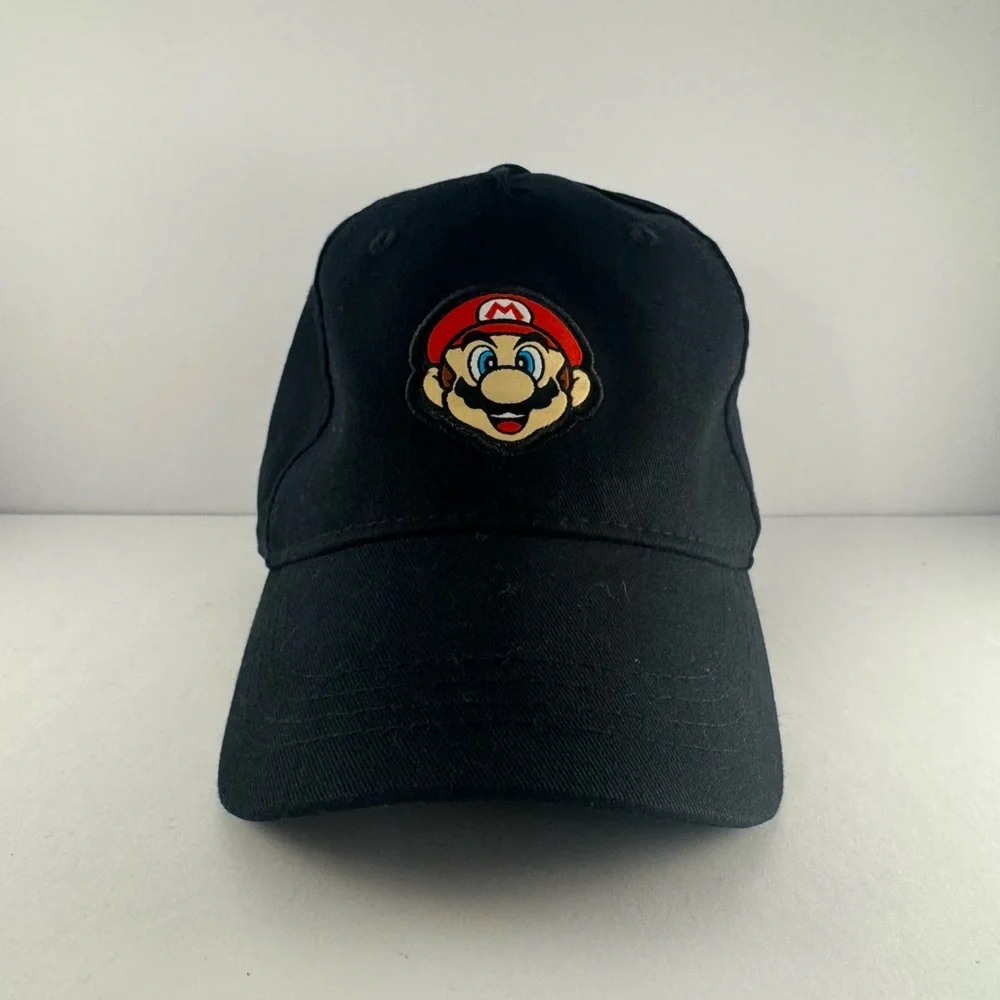 Nintendo Super Mario Bros. Black Baseball Hat 2023 Snap back OSFM - Picture 1 of 6